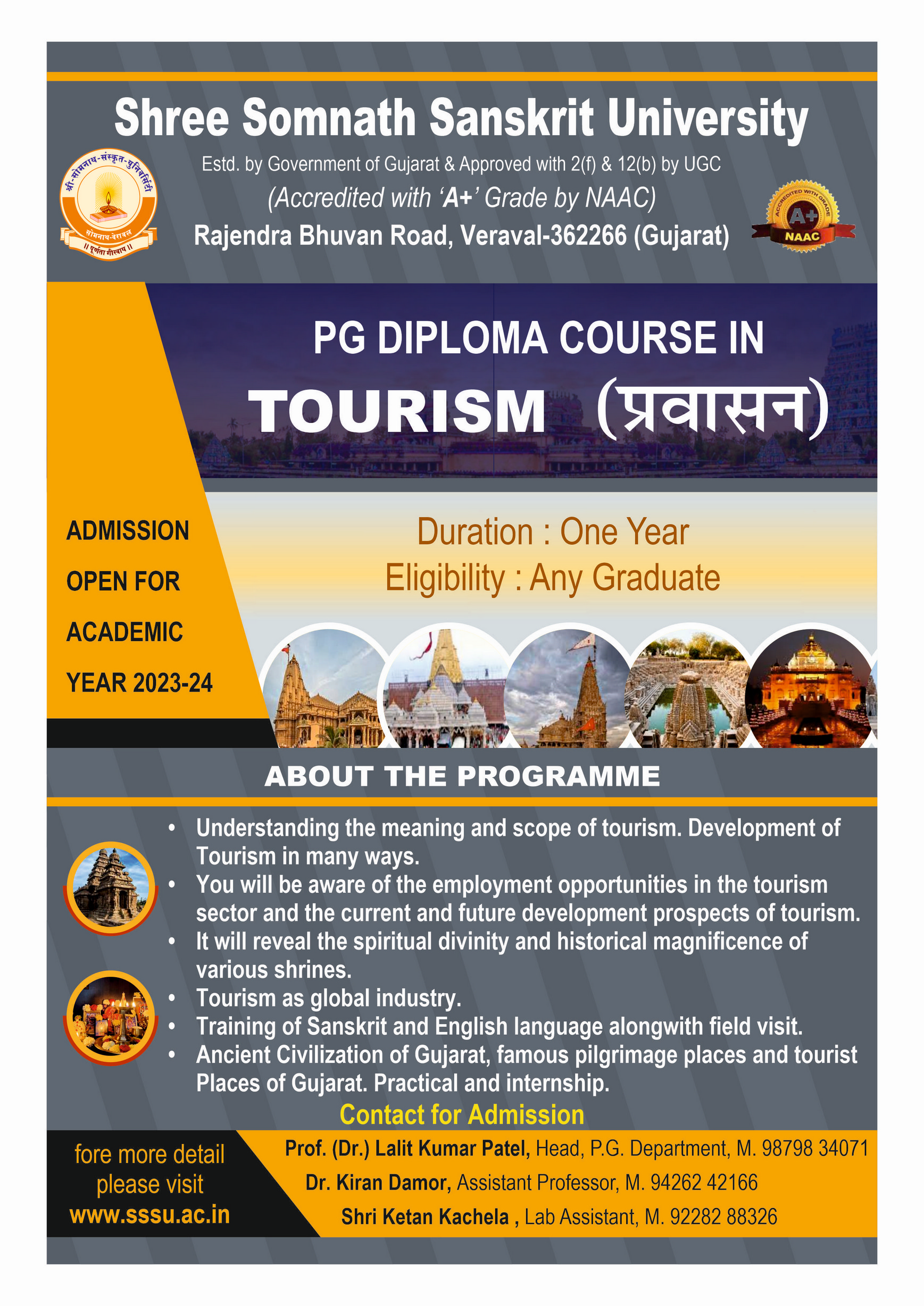 PG Diploma in Tourism 2023 24